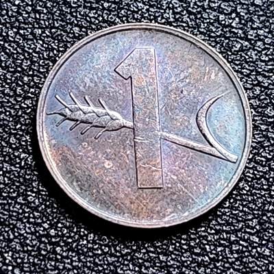 泉币菌-第57场-各国散币场 - 彩光 瑞士1970年1生丁 麦穗 无厂标 青铜币 16mm 