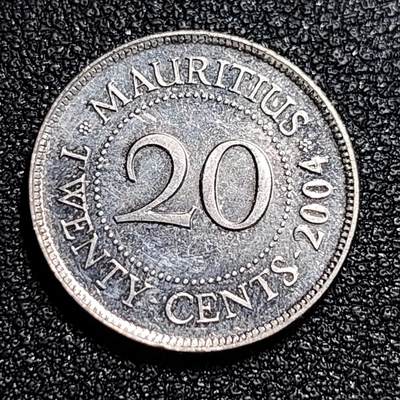 泉币菌-第56场-各国散币场 - 非洲 毛里求斯 2004年20分镍钢币，西沃萨古尔·拉姆古兰爵士，19mm