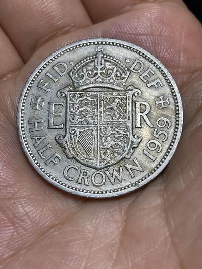 2025年第六十八场(总第九十四场）外国好品散币(免佣金) - 稀少特年–英国🇬🇧1959年半克朗(伊丽莎白二世青年桂冠)