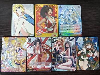 花开卡拍第31期（7月20号周日截拍，品控勿拍!!!拍品不寄存，运费5元，自制卡难免瑕疵，可能存在轻微撞角爆边等出厂瑕疵，品控介意勿拍！） - 卡兔卡牌，第四季福袋，粗闪彩闪细纱闪，共7张