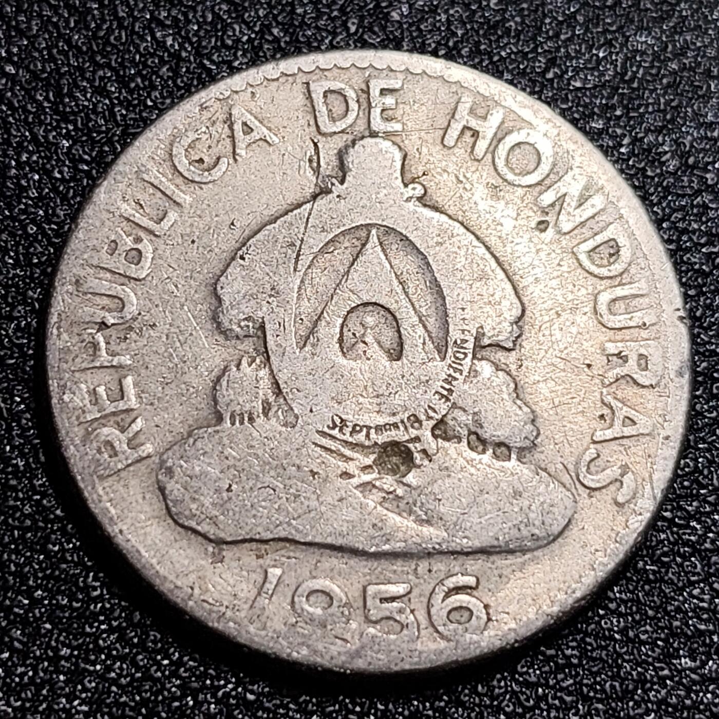 泉币菌-第56场-各国散币场 少见 洪都拉斯1956年10分 蒙松尼克金字塔 铜镍币  21