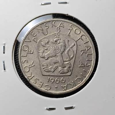 KK钱币收藏小铺 第310期 2月预留时间 周末发货 - 1966捷克斯洛伐克5克郎 