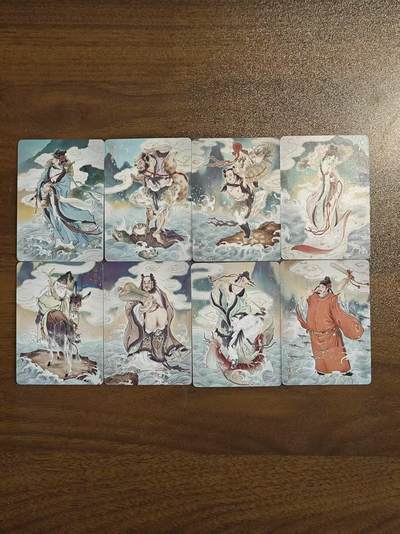 光影卡牌第17期，燎原豪杰传，卡徳曼专场，持续收拍品 - 彫仙八仙过海卡，一套8张 