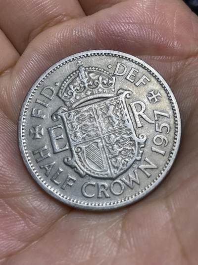 2025年第六十八场(总第九十四场）外国好品散币(免佣金) - 英国🇬🇧1957年半克朗(伊丽莎白二世青年桂冠)