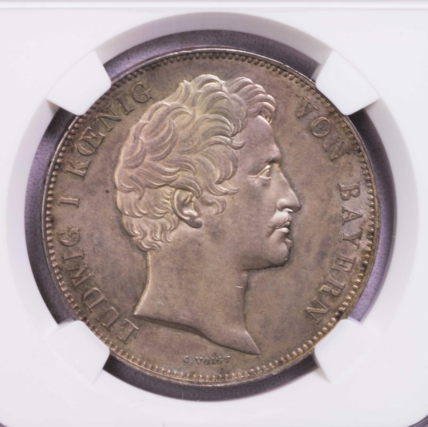 NGC-MS62 1837巴伐利亚货币协议女神2泰勒大银币