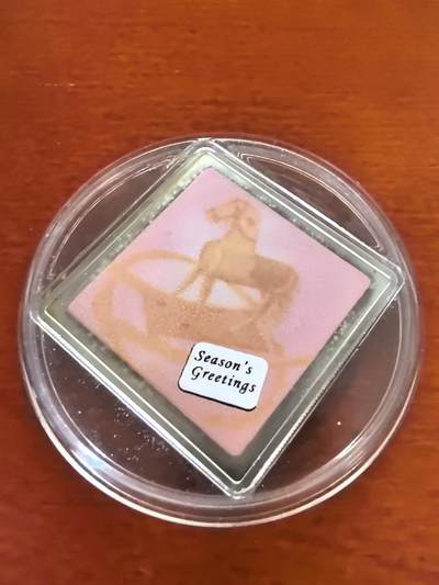 长老汇马年精选第九场拍卖 - 2009库克群岛季节的问候温感变色银币，手指放上去钱币变色出图案，带证书，2500枚