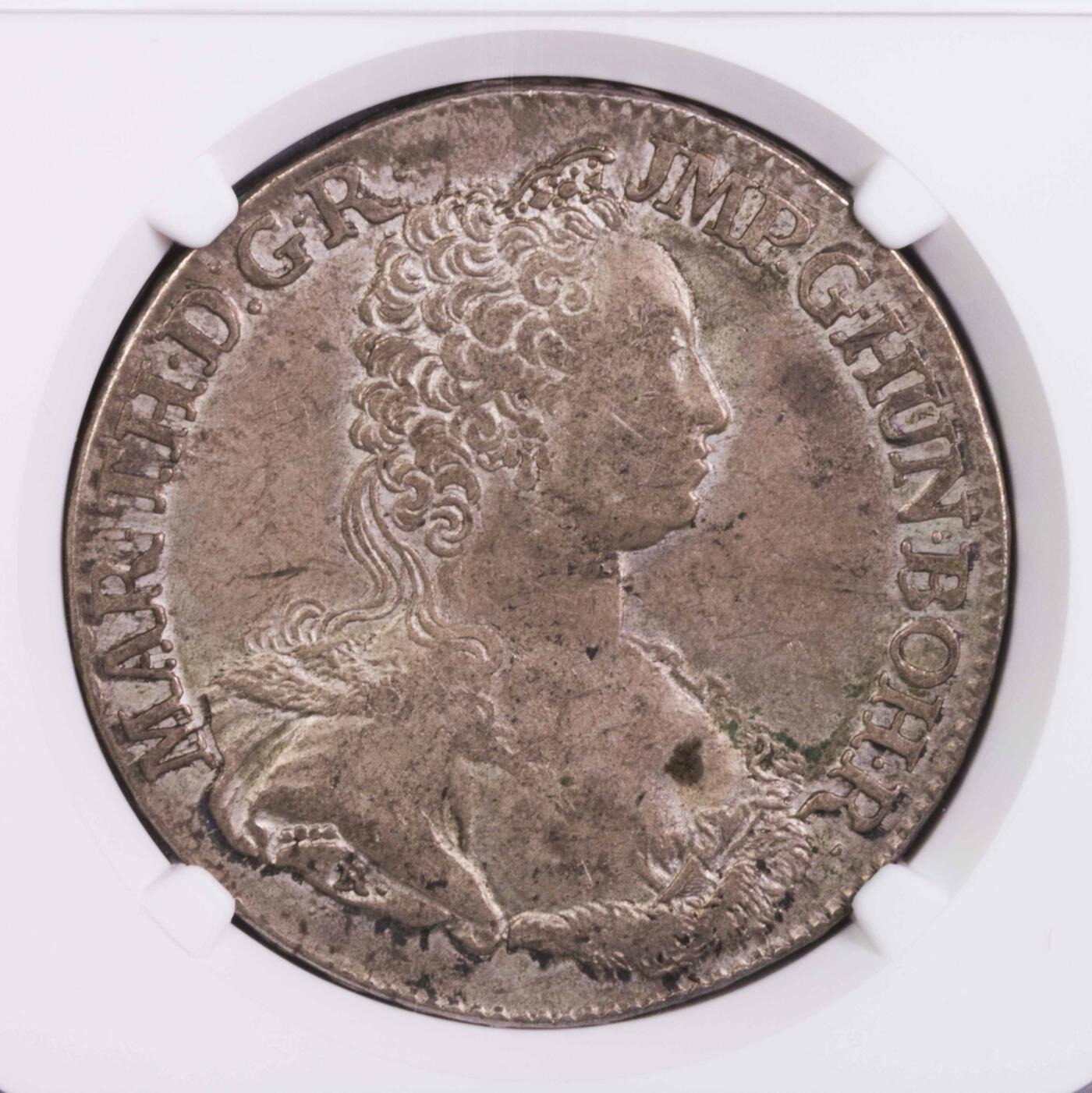 NGC-XF40 1751奥属尼德兰安特卫普奶妈杜卡通大银币