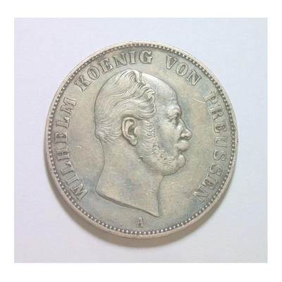 【银】德国普鲁士1862年 威廉一世洋葱头1泰勒银币 爽品 - 【银】德国普鲁士1862年 威廉一世洋葱头1泰勒银币 爽品
