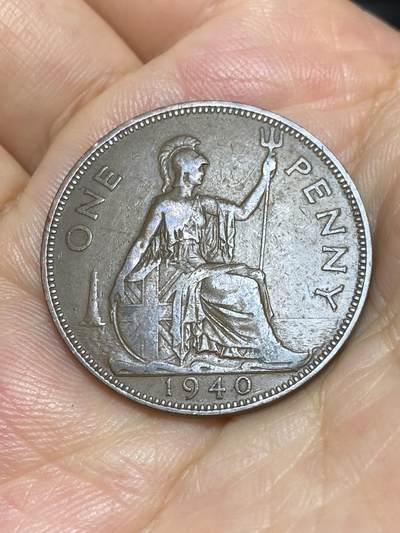 2025年第六十八场(总第九十四场）外国好品散币(免佣金) - 稀少特年–英国🇬🇧1940年1便士(乔治六世第一版，印度皇帝加字版)
