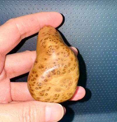 零元拍：这是我自己盘玩过的崖柏瘤花随型手把件，十年前的存货了，油性极大。包浆很莹润，满花瘤 - 零元拍：这是我自己盘玩过的崖柏瘤花随型手把件，十年前的存货了，油性极大。包浆很莹润，满花瘤