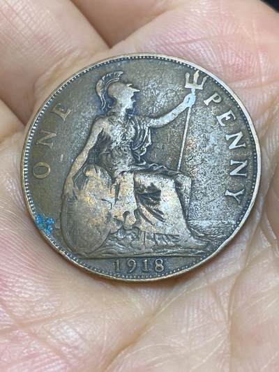 2025年第六十八场(总第九十四场）外国好品散币(免佣金) - 英国🇬🇧1918年1便士(乔治五世第一版)