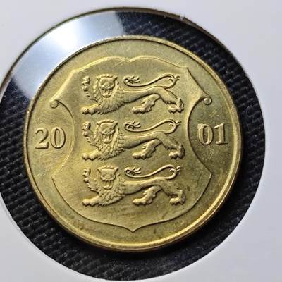 KK钱币收藏小铺 第311期 2月预留时间 周末发货 - 2001爱沙尼亚1克郎 