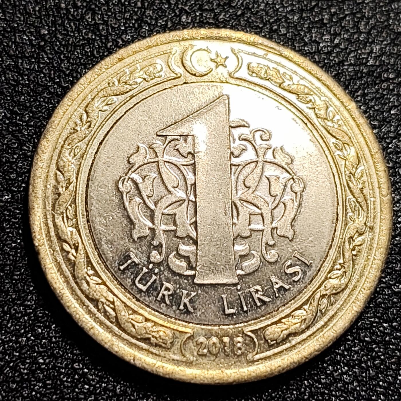 泉币菌-第56场-各国散币场 原光美品 土耳其1里拉 双色双金属纪念币  凯末尔总统