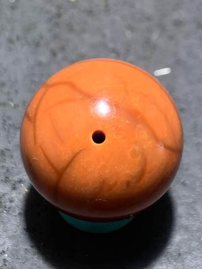 南红玛瑙柿子红2.0通货圆珠一颗， 南红玛瑙柿子红2.0通货圆珠一颗，