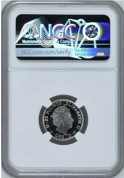 【金钰满堂钱币第四十三期】中国金银币/NGC评级币/金总封装币/国外金币 英国2019年女神铂金币NGC PF69分 1/4oz铂金