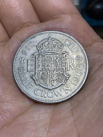 2025年第六十八场(总第九十四场）外国好品散币(免佣金) - 英国🇬🇧1966年半克朗(伊丽莎白二世青年桂冠)