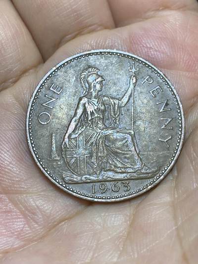 2025年第六十八场(总第九十四场）外国好品散币(免佣金) - 英国🇬🇧1963年1便士(伊丽莎白二世青年桂冠)