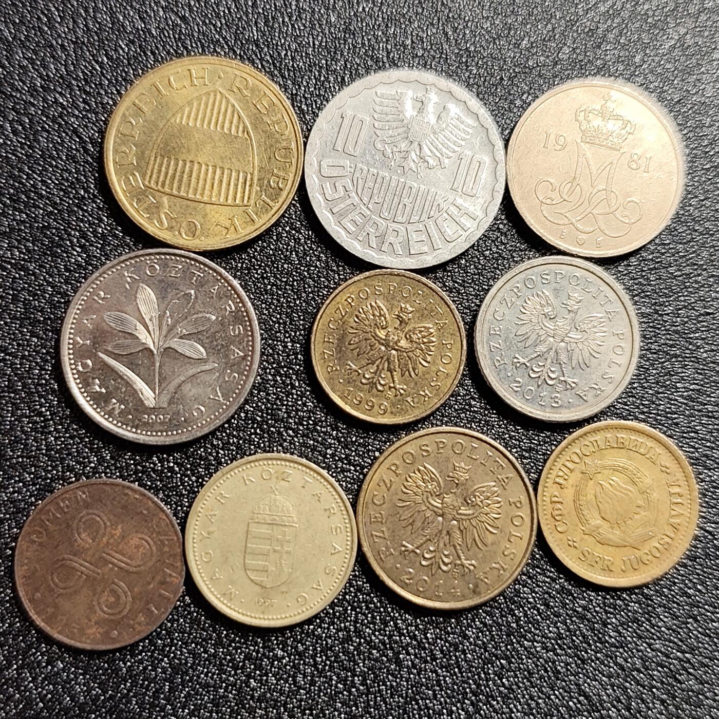 泉币菌-第57场-各国散币场 欧洲币组合 9枚