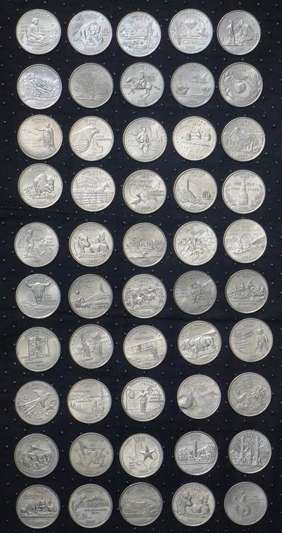 世界钱币章牌书籍专场拍卖第212期 美国50州纪念币 50枚带册