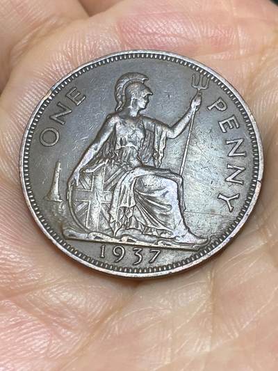 2025年第六十八场(总第九十四场）外国好品散币(免佣金) - 英国🇬🇧1937年1便士(乔治六世第一版，印度皇帝加字版，首发年)