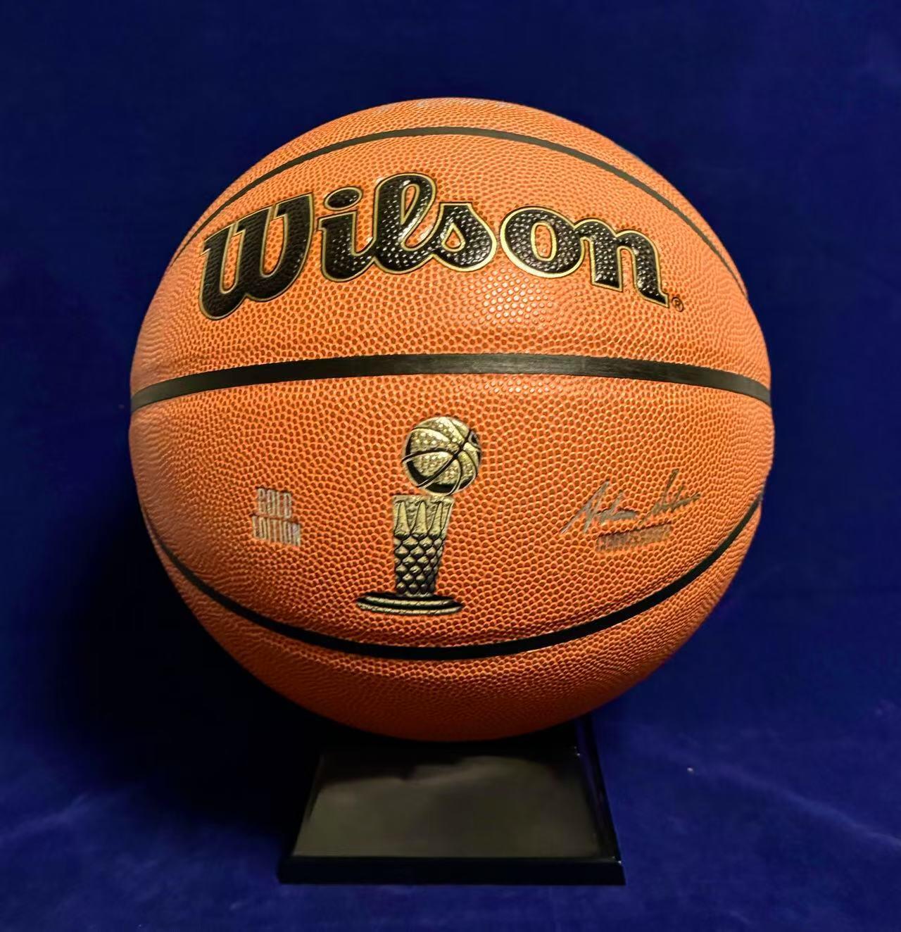 零元拍：联盟新王谢伊-吉尔杰斯-亚历山大亲签NBA官方签名球，Wilson奥布莱恩总冠军金杯版！