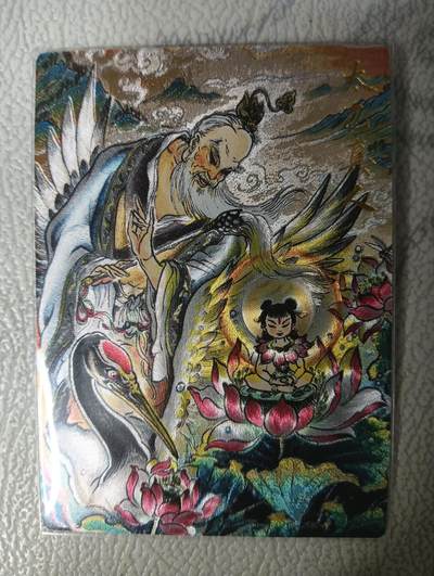 花开卡拍第31期（7月20号周日截拍，品控勿拍!!!拍品不寄存，运费5元，自制卡难免瑕疵，可能存在轻微撞角爆边等出厂瑕疵，品控介意勿拍！） - 卡德曼粗闪卡 太乙真人