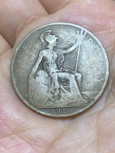 2025年第六十八场(总第九十四场）外国好品散币(免佣金) - 英国🇬🇧1916年1便士(乔治五世第一版)