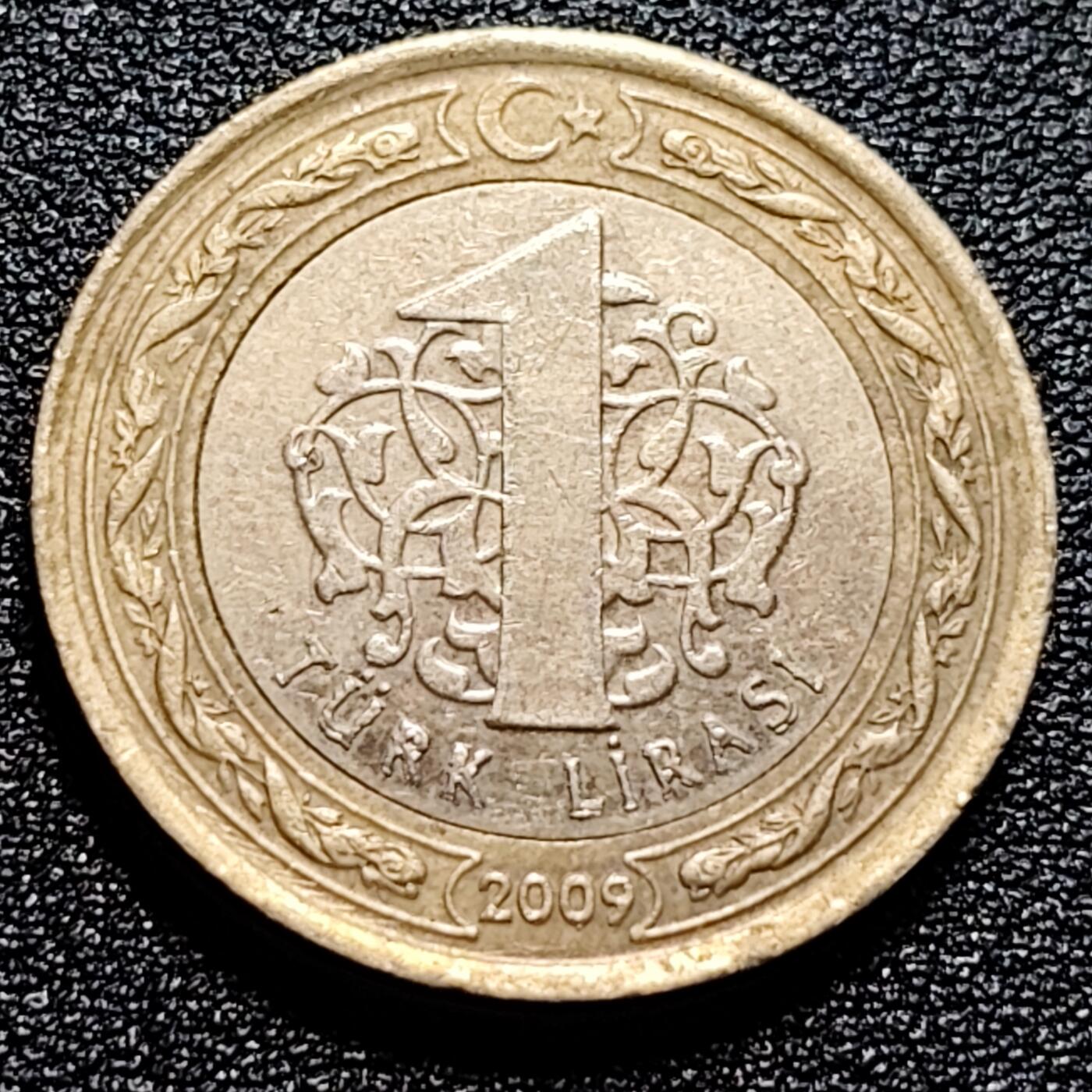 泉币菌-第57场-各国散币场 土耳其一里拉双色币 26mm 凯末尔总统