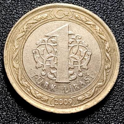 泉币菌-第57场-各国散币场 - 土耳其一里拉双色币 26mm 凯末尔总统