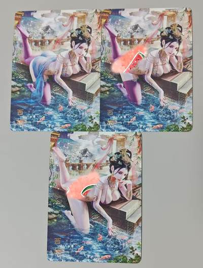 花开卡拍第31期（7月20号周日截拍，品控勿拍!!!拍品不寄存，运费5元，自制卡难免瑕疵，可能存在轻微撞角爆边等出厂瑕疵，品控介意勿拍！） - 燎原 绝色绘鉴 西施 普卡工艺三渐变