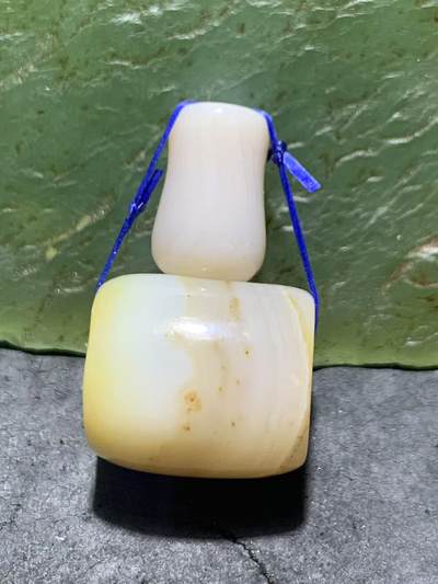 精美高玉化缠丝玛瑙佛头三通一套，， - 精美高玉化缠丝玛瑙佛头三通一套，，
