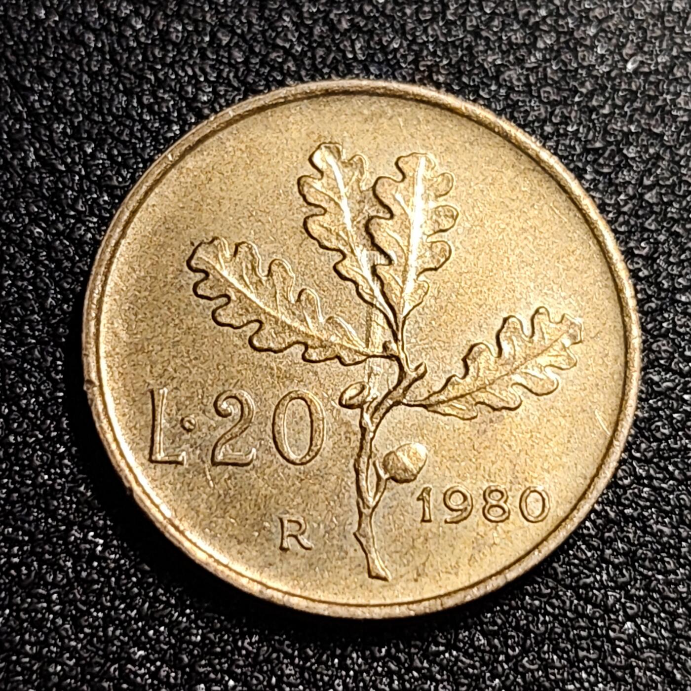 泉币菌-第56场-各国散币场 意大利20里拉 罗马十二神 谷神-克瑞斯 21.2mm