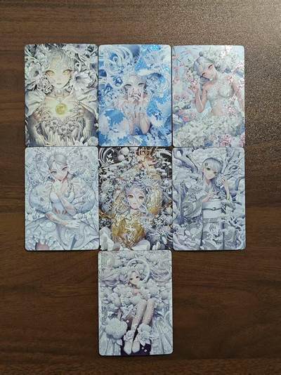 光影卡牌第17期，燎原豪杰传，卡徳曼专场，持续收拍品 - 唯美精扣彩闪卡，一套7张 