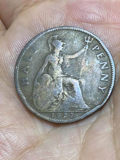 2025年第六十八场(总第九十四场）外国好品散币(免佣金) - 英国🇬🇧1927年半便士(乔治五世第二版，关门年仅发行3年)