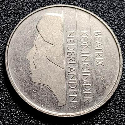 泉币菌-第57场-各国散币场 - 大镍币 荷兰入欧前末版 绝版 贝娅半脸版 2.5盾 29mm