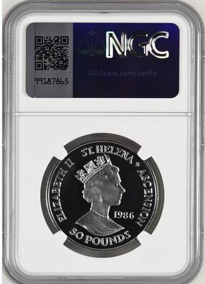 【金钰满堂钱币第四十三期】中国金银币/NGC评级币/金总封装币/国外金币 圣赫勒拿岛1986年纪念拿破仑逝世165周年NGC PF69分 32.26克铂金币