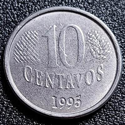 泉币菌-第57场-各国散币场 - 巴西1995年 10分硬币 巴西女神