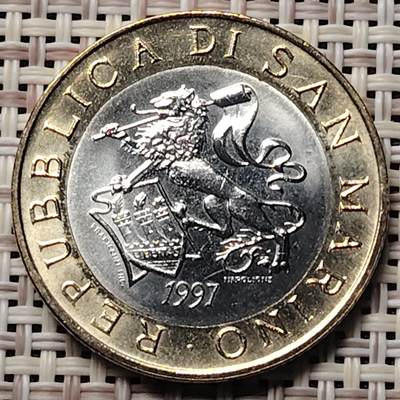 布加迪🐬～世界钱币(上海)🌾第 228 期 /  各国套币和散币 - 圣马力诺🇸🇲 1997年 1000里拉