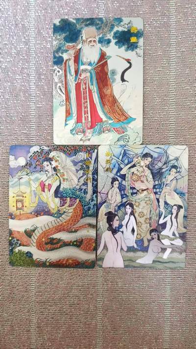 龙虎卡牌第四十七场 （无佣金，满120包邮，欢迎送拍） - 粗闪3张 百里 王涌喆-寿星&非严蜘蛛精&红蟒蛇精