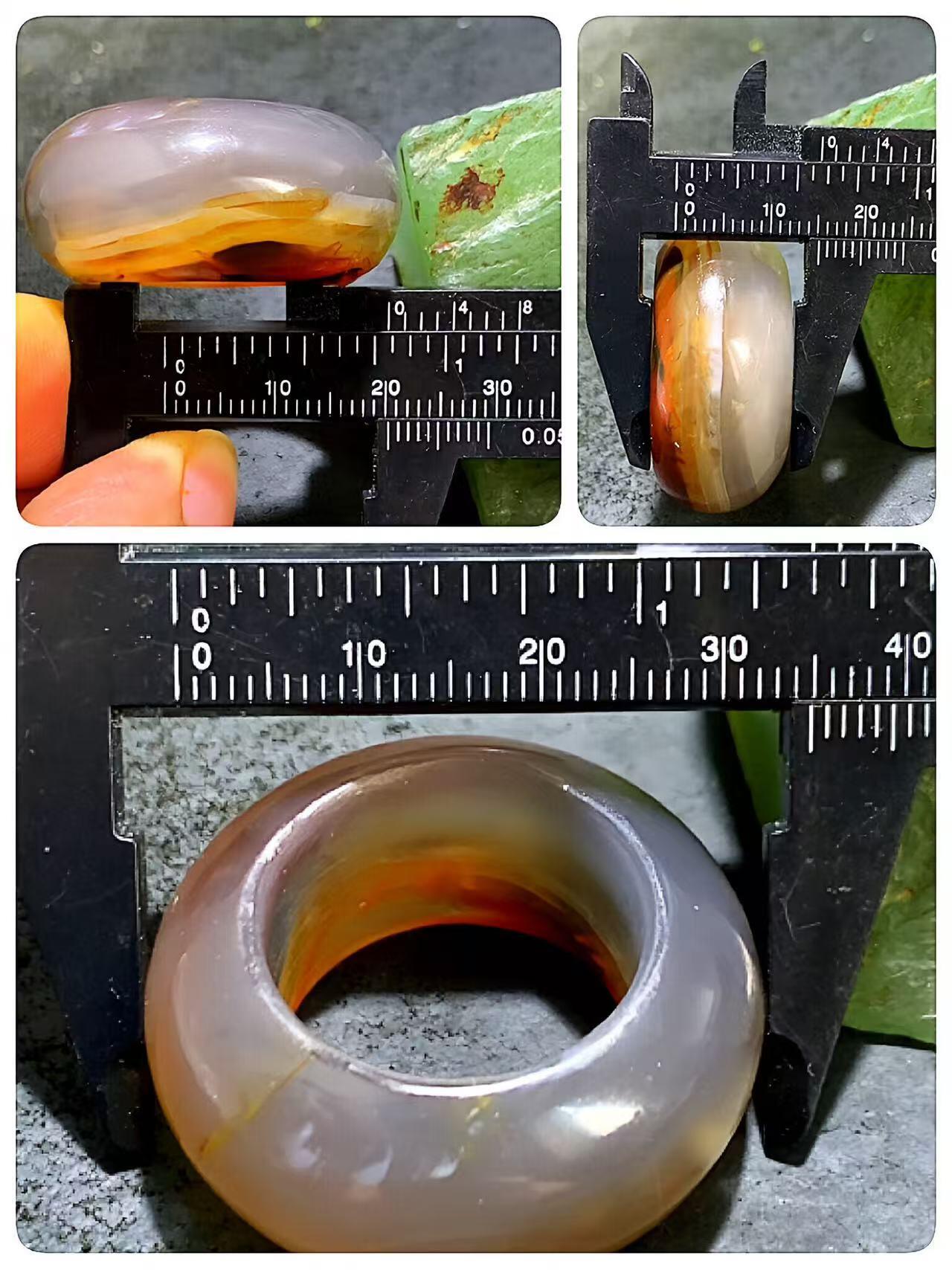 放福利！精工高油冻料法库战国红玛瑙扳指一个，
