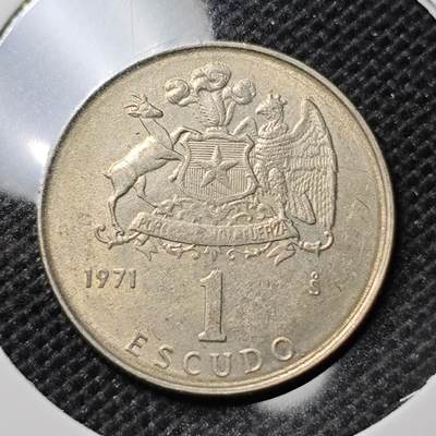 KK钱币收藏小铺 第312期 2月预留时间 周末发货 - 1971智利1埃斯库多