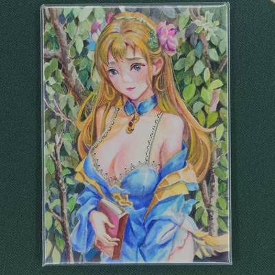 龙虎卡牌第四十七场 （无佣金，满120包邮，欢迎送拍） - 【手绘卡】美女 画师：西环欧耶