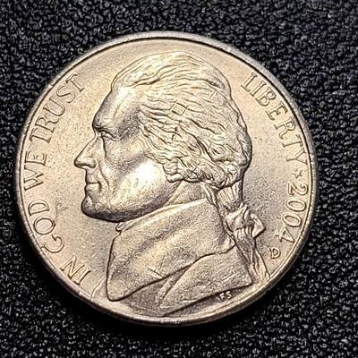 泉币菌-第59场-各国老币铜币场 2004年美国 托马斯·杰弗逊 刘易斯与克拉克探险200周年纪念币