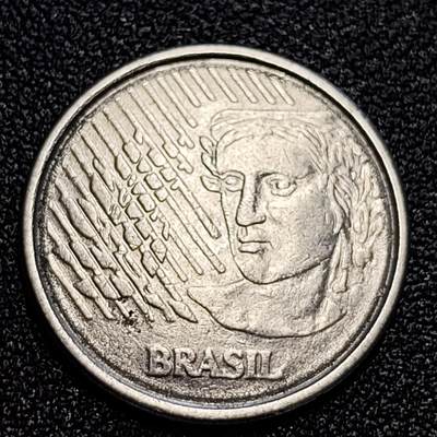 泉币菌-第59场-各国老币铜币场 巴西1996年 10分硬币 巴西女神