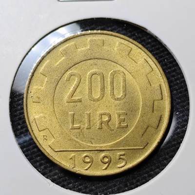 KK钱币收藏小铺 第311期 2月预留时间 周末发货 - 1995意大利200里拉好品铜币