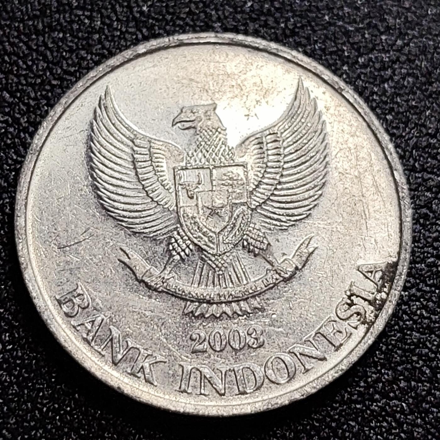 泉币菌-第58场-各国老币铜币场 光品 印度尼西亚200卢比 鹰徽 鸟
