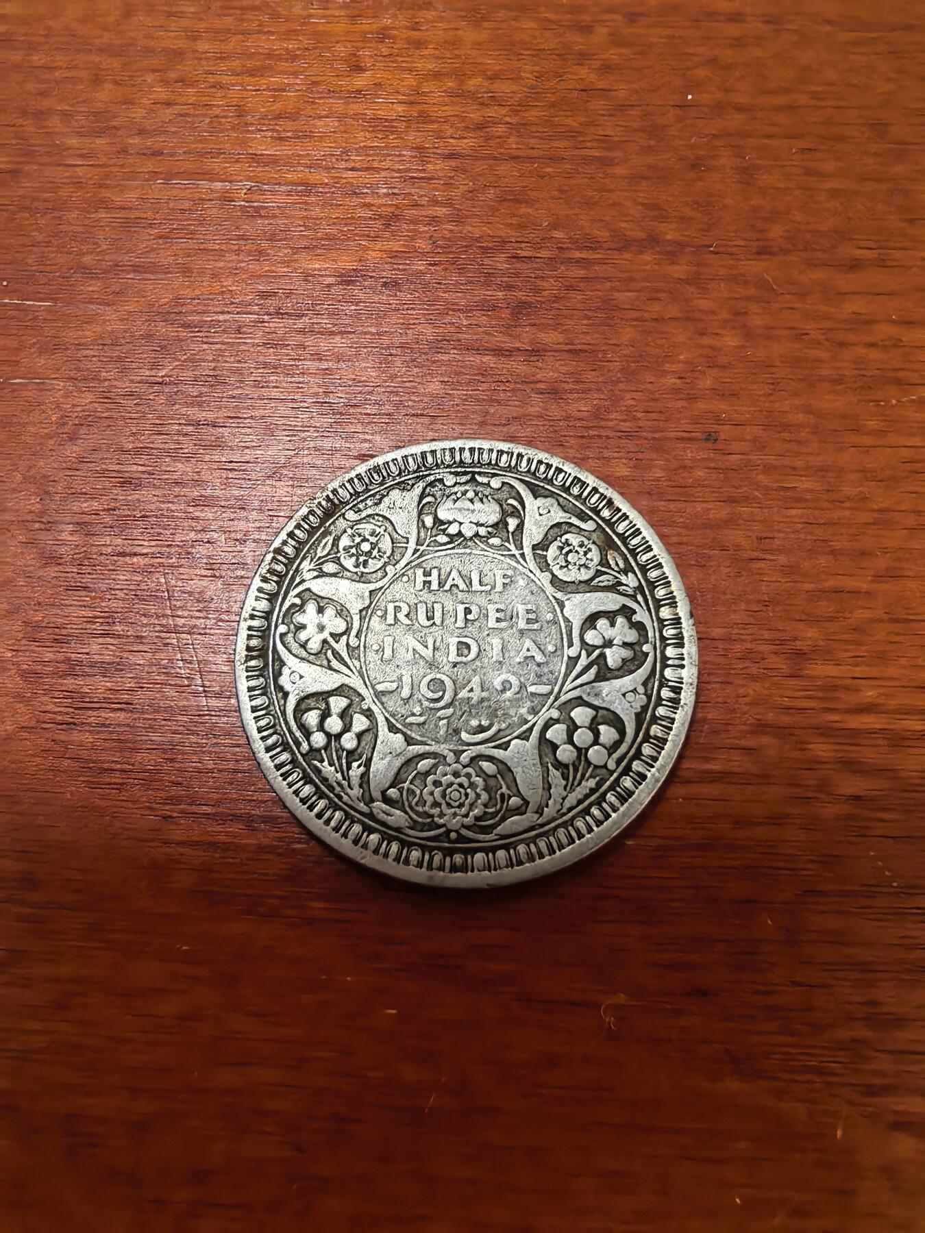 长老汇蛇年精选第二十七场拍卖 1942英属印度乔治六世半卢比银币