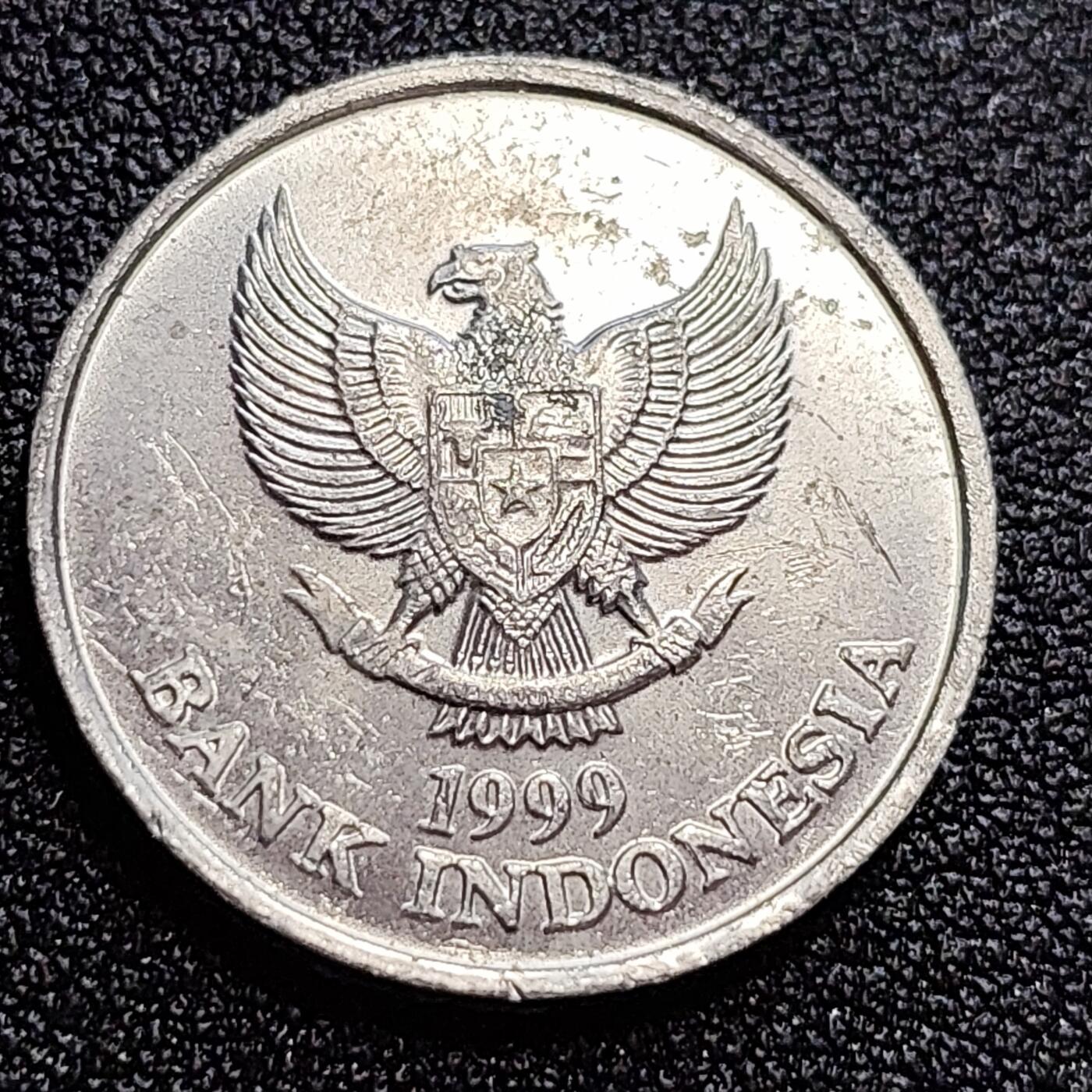 泉币菌-第58场-各国老币铜币场 光品 印度尼西亚200卢比 鹰徽 鹦鹉