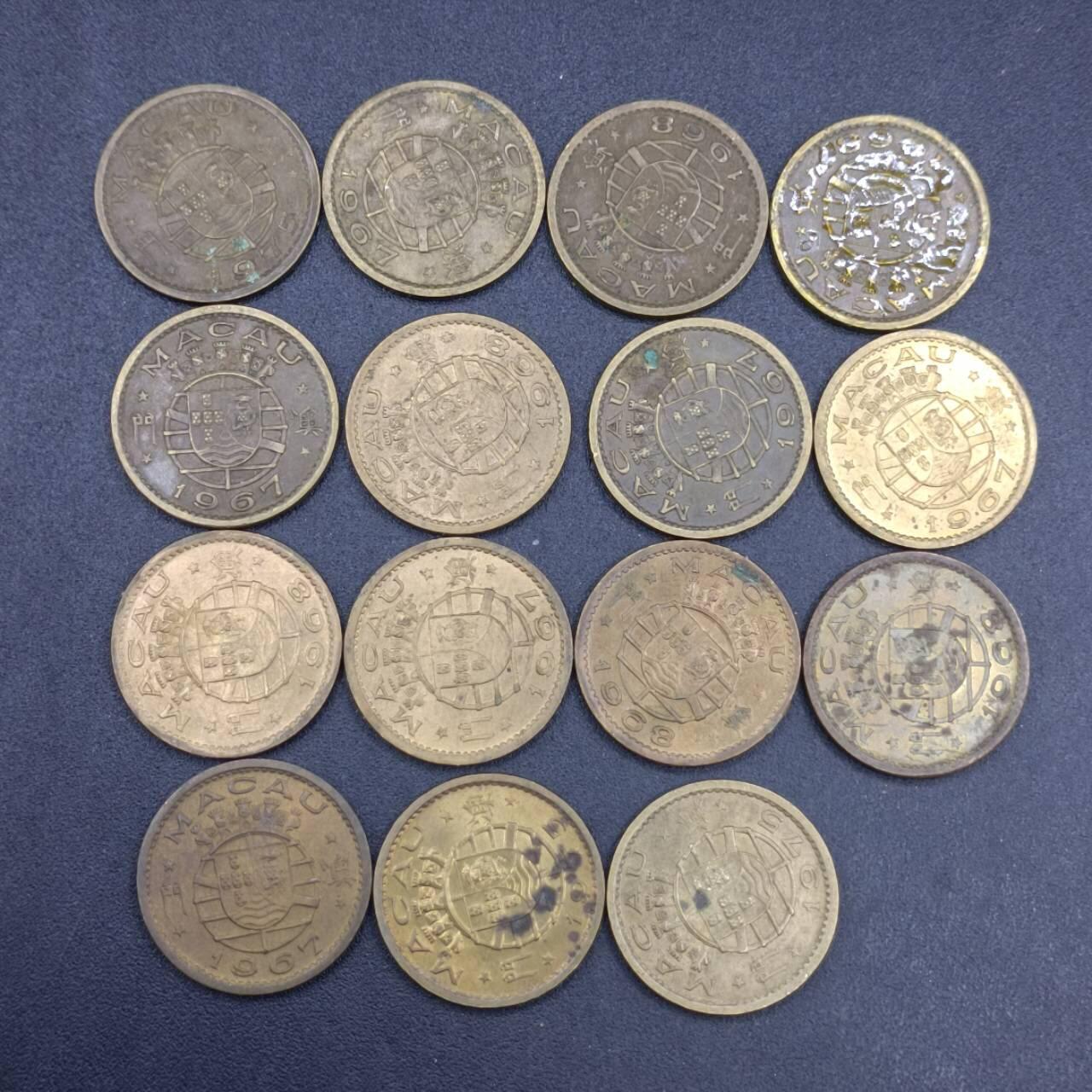 【淘币小摊】限时拍第六百八十六拍  散币批量场 满百包邮可预留两周  周一统一发货  澳门一毫15枚
