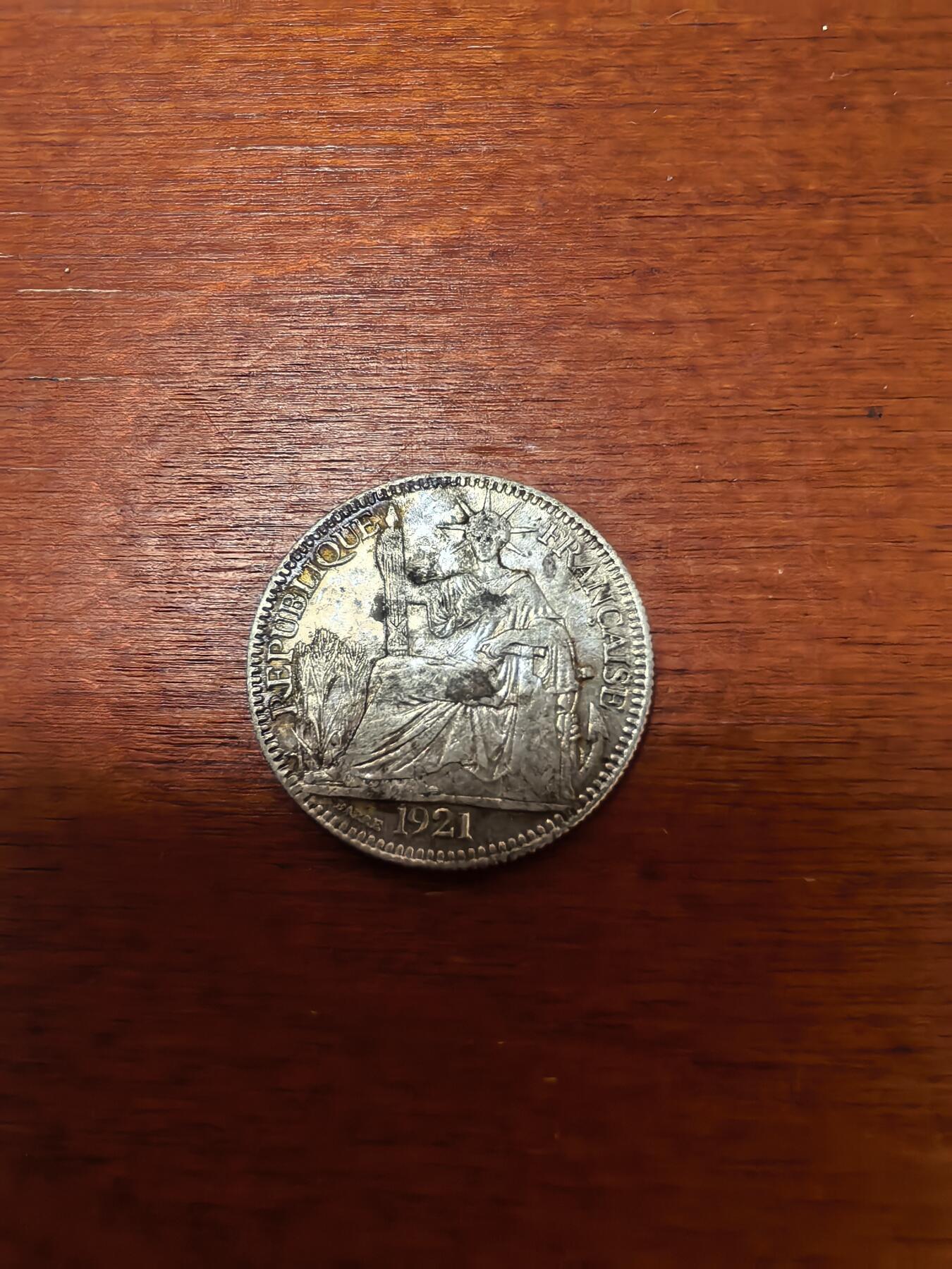 长老汇蛇年精选第二十七场拍卖 1921法属印度支那10分银币，好品